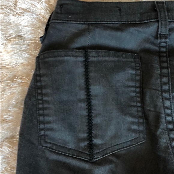 Faded black denim with lace up detail - Picture 5 of 6